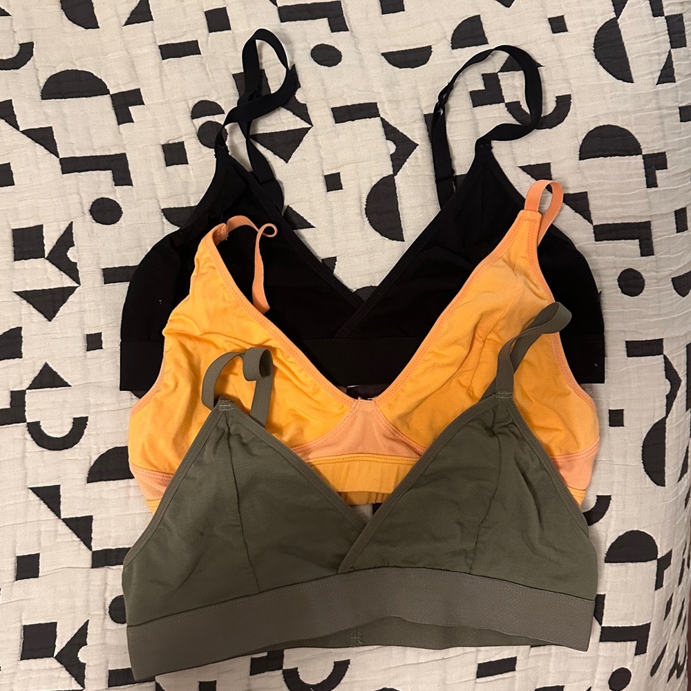 3x Size Large RICHER POORER Classic Bralettes NWOT